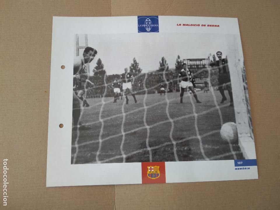 Colecionismo desportivo: 107 LA MALEDICCI&Oacute; DE BERNA L&Aacute;MINA TIPO POSTAL EL GRAN &Aacute;LBUM DEL BAR&Ccedil;A LA VANGUARDIA