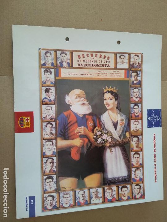 Colecionismo desportivo: 113 50 ANYS D'HIST&Ograve;RIA L&Aacute;MINA TIPO POSTAL EL GRAN &Aacute;LBUM DEL BAR&Ccedil;A LA VANGUARDIA