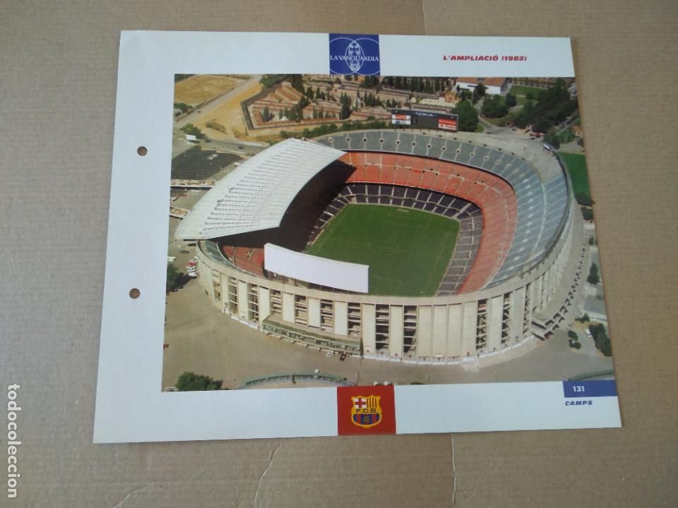 Collectionnisme sportif: 131 L'AMPLIACI&Oacute; 1982 DEL CAMP NOU L&Aacute;MINA TIPO POSTAL EL GRAN &Aacute;LBUM DEL BAR&Ccedil;A LA VANGUARDIA