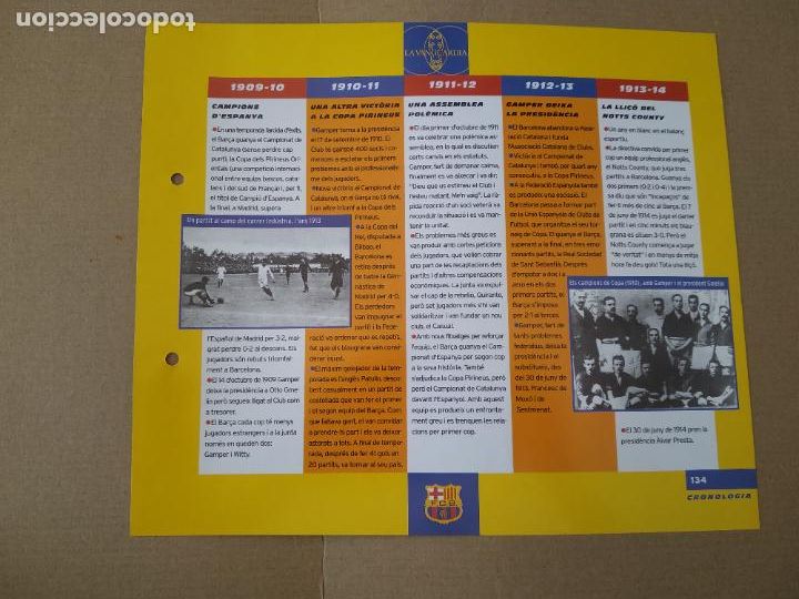 Collectionnisme sportif: 134 CRONOLOGIA GAMPER CAMPIONS COPA 1910 L&Aacute;MINA TIPO POSTAL EL GRAN &Aacute;LBUM DEL BAR&Ccedil;A LA VANGUARDIA