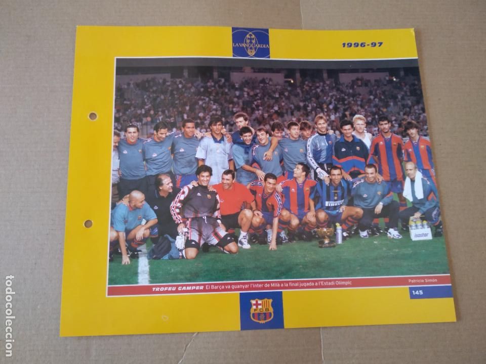Collectionnisme sportif: 145 CRONOLOGIA VITOR BAIA PLANTILLA 96-97 L&Aacute;MINA TIPO POSTAL EL GRAN &Aacute;LBUM DEL BAR&Ccedil;A LA VANGUARDIA