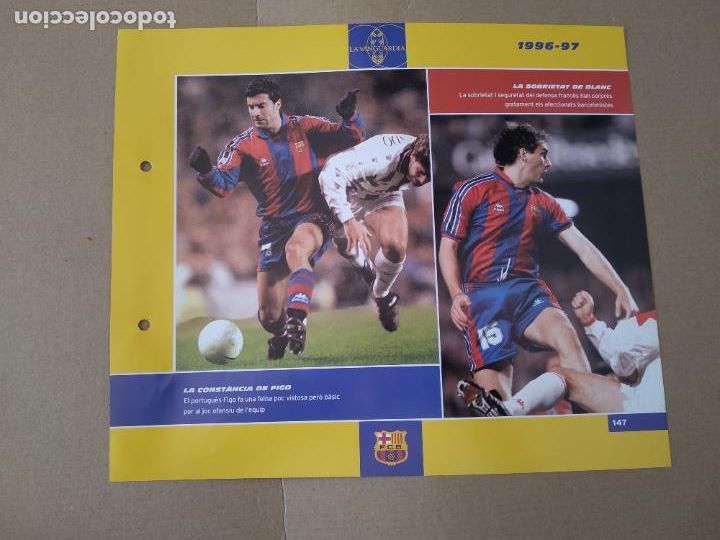Collectionnisme sportif: 147 CRONOLOGIA FIGO BLANC COUTO POPESCU L&Aacute;MINA TIPO POSTAL EL GRAN &Aacute;LBUM DEL BAR&Ccedil;A LA VANGUARDIA