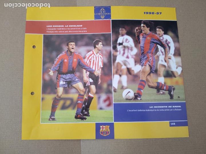 Collectionnisme sportif: 148 LUIS ENRIQUE NADAL AMOR GUARDIOLA DE LA PE&Ntilde;A TIPO POSTAL EL GRAN &Aacute;LBUM DEL BAR&Ccedil;A LA VANGUARDIA