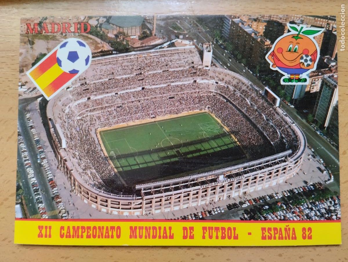 Coleccionismo deportivo: POSTAL ESTADIO FUTBOL REAL MADRID SANTIAGO BERNABEU. MUNDIAL FUTBOL ESPA&Ntilde;A 82. NARANJITO.