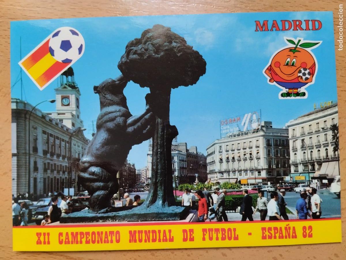 Coleccionismo deportivo: PLAZA PUERTA DEL SOL, MADRID. MUNDIAL FUTBOL ESPA&Ntilde;A 82. NARANJITO.