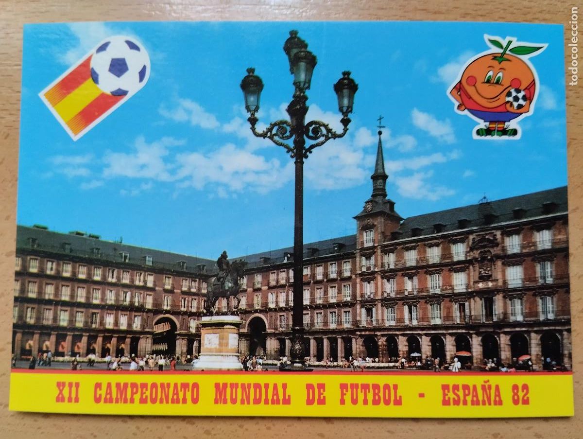 Coleccionismo deportivo: PLAZA MAYOR, MADRID. MUNDIAL FUTBOL ESPA&Ntilde;A 82. NARANJITO.