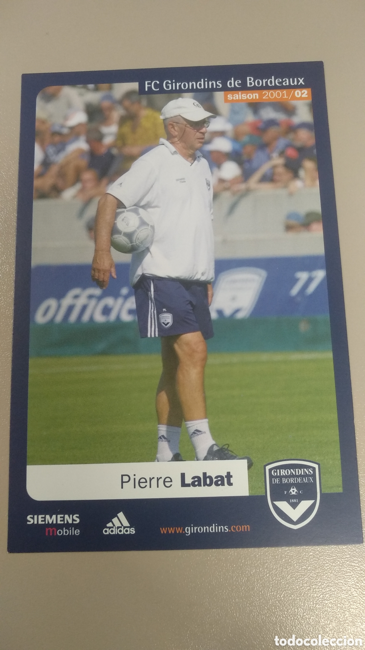 Coleccionismo deportivo: Postal Pierre Labat - Girondins - Foto 1