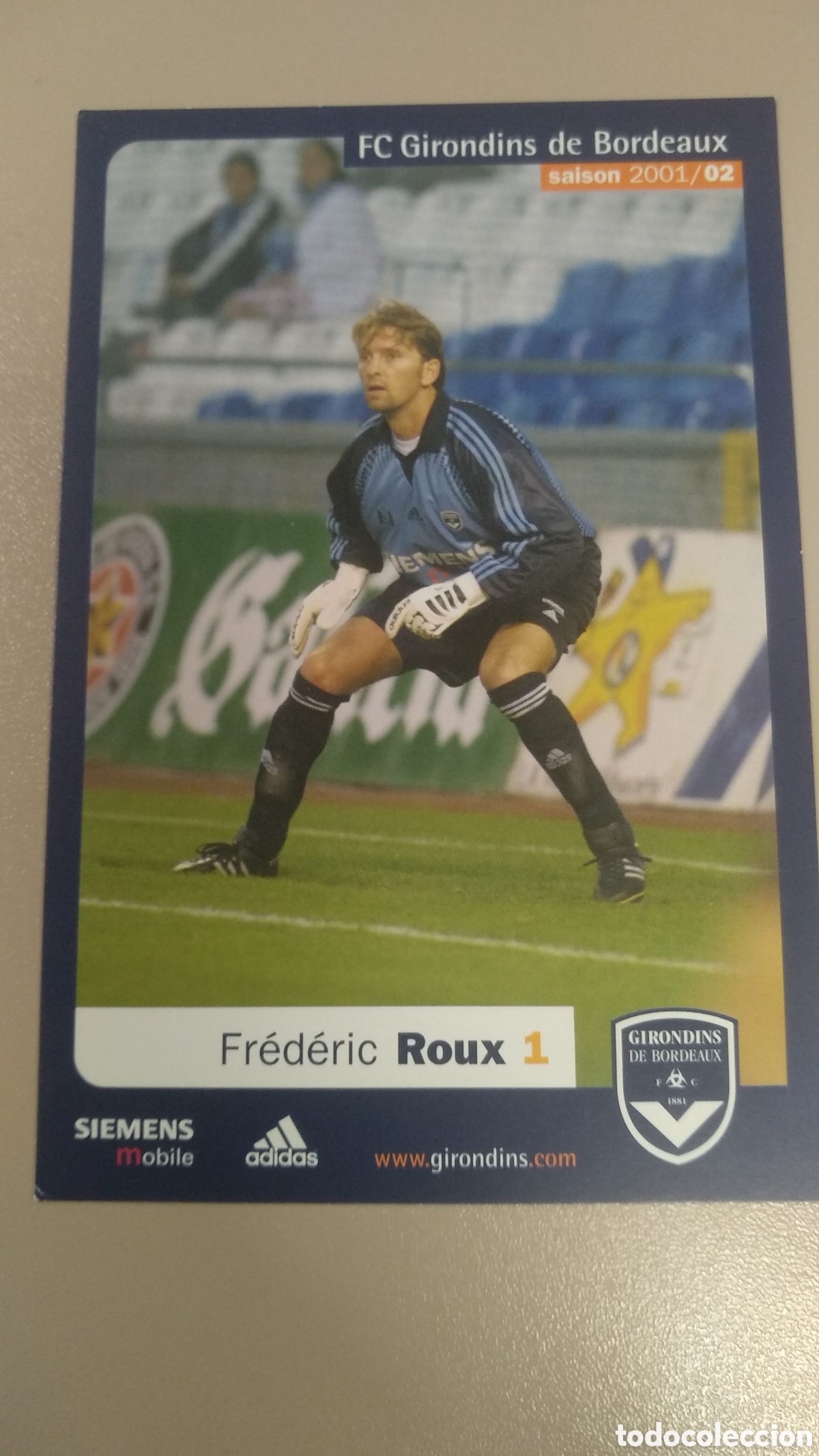 Coleccionismo deportivo: Postal Frederic Roux - Girondins - Foto 1