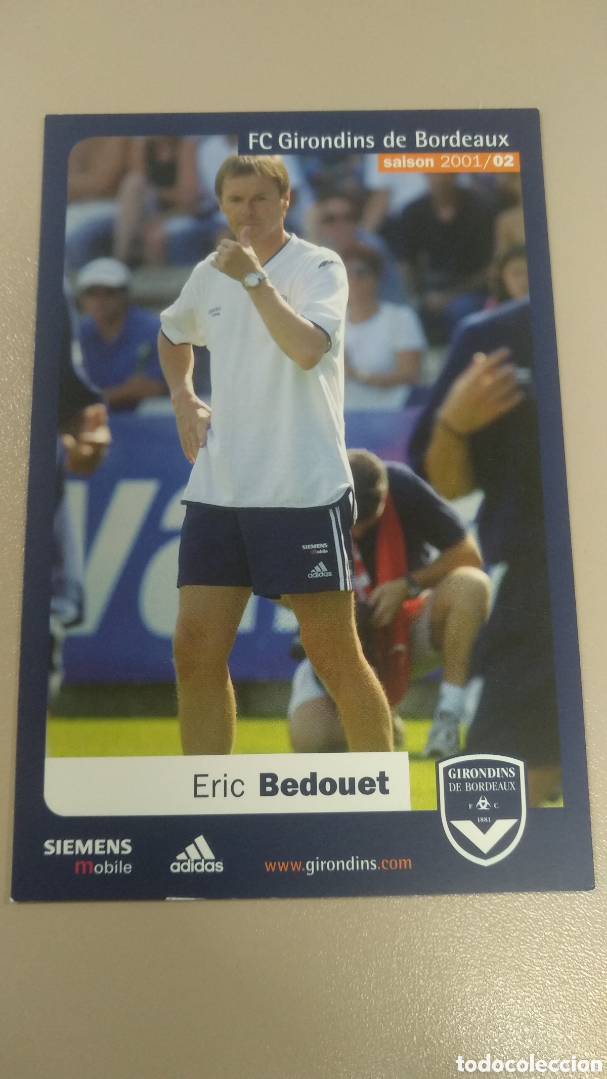 Coleccionismo deportivo: Postal Eric Bedouet - Girondins - Foto 1