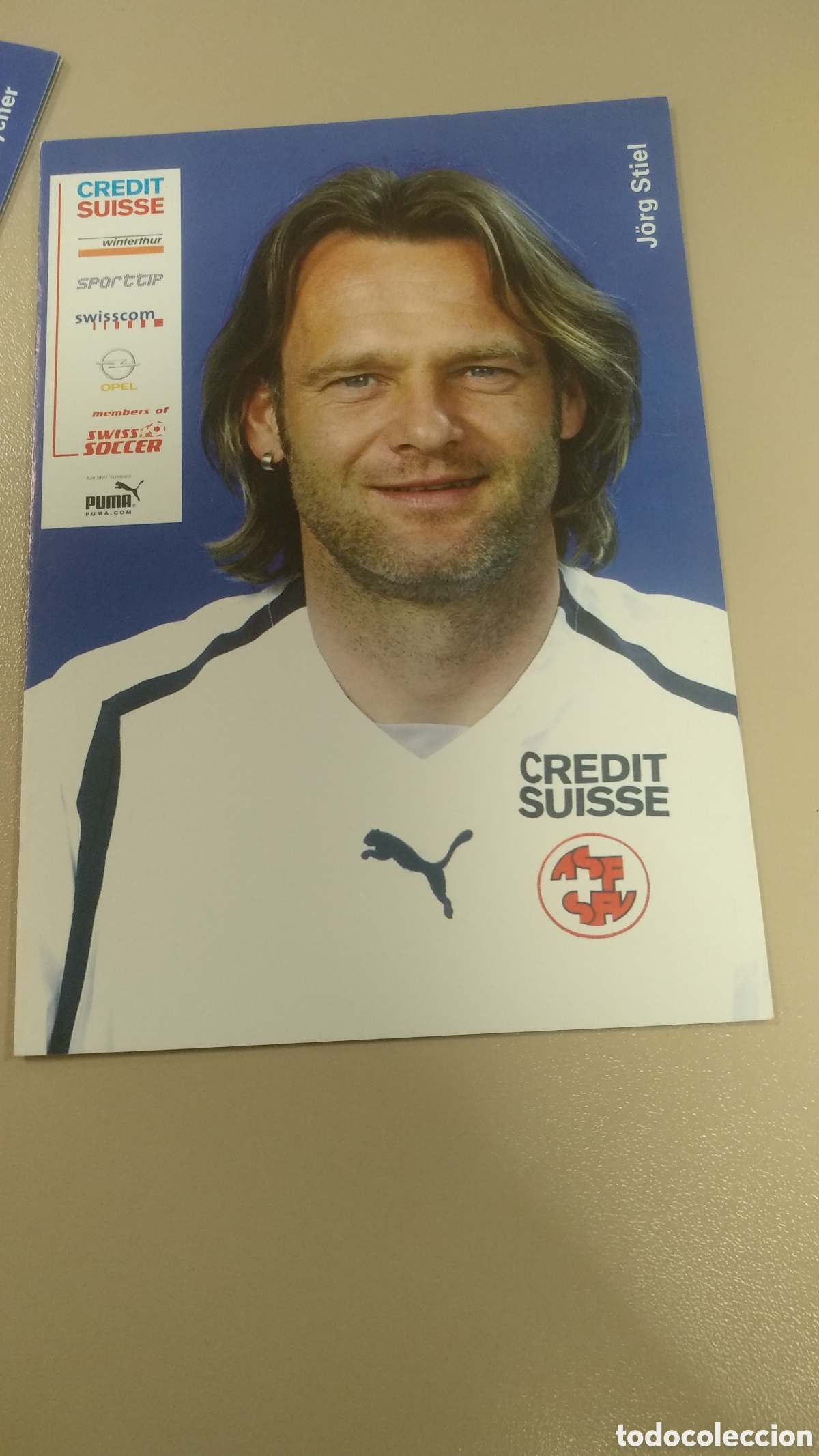 Coleccionismo deportivo: Postal Jorg Stiel - Selecci&oacute;n Suiza de f&uacute;tbol