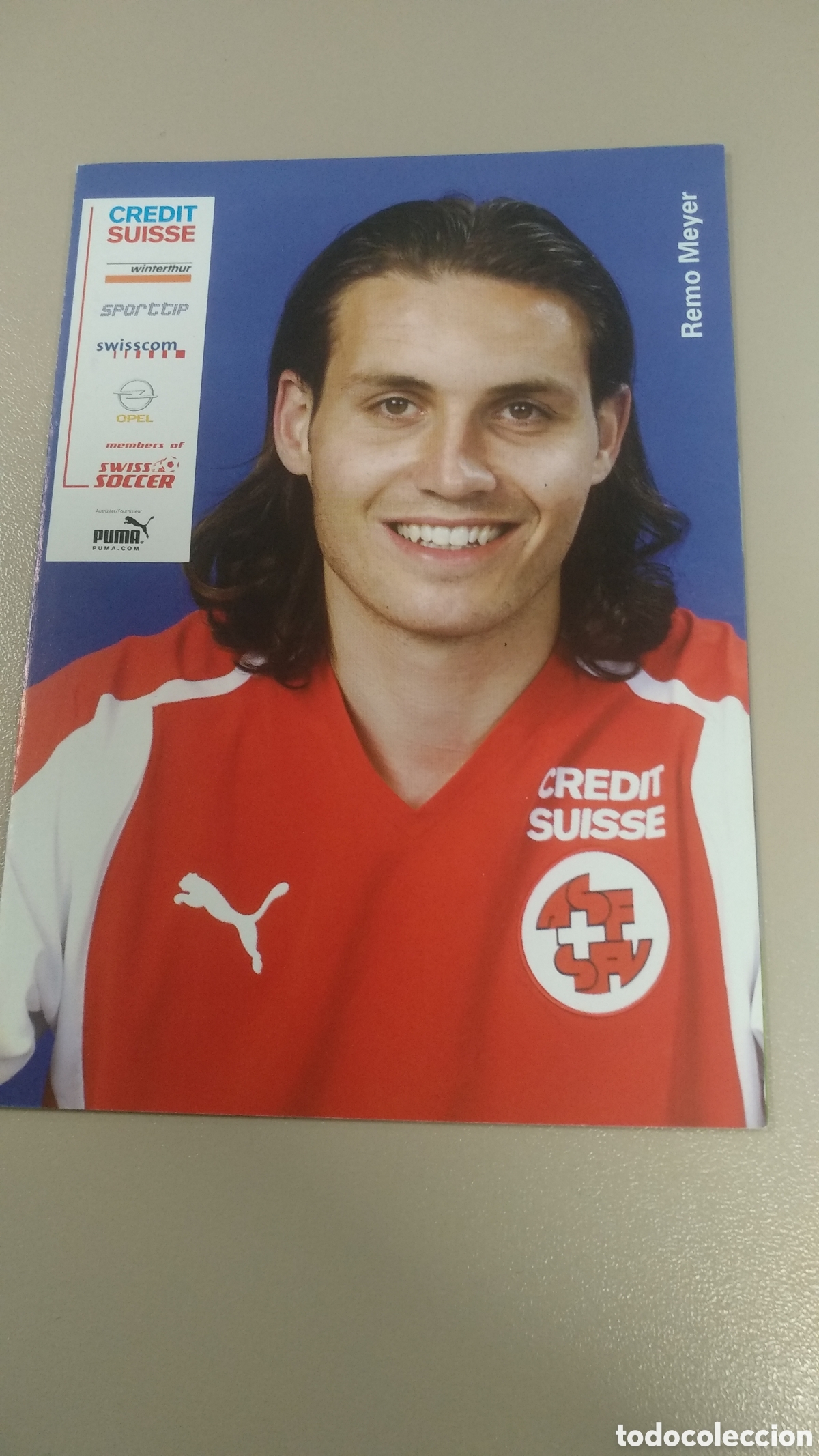 Coleccionismo deportivo: Postal Remo Meyer - Selecci&oacute;n Suiza de f&uacute;tbol