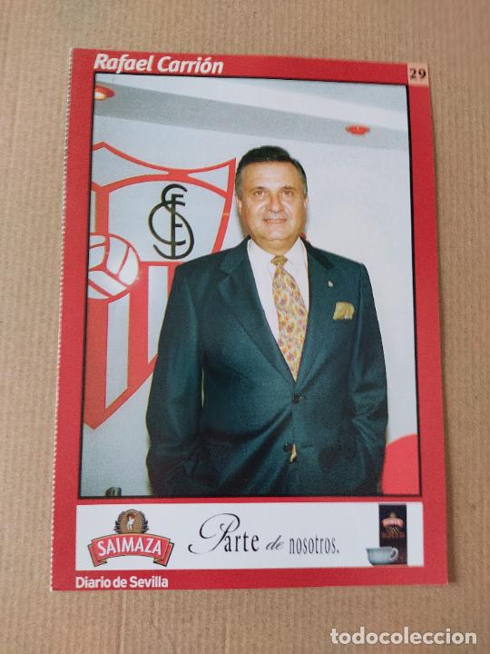 Sammelleidenschaft Sport: 29 RAFAEL CARRI&Oacute;N TIPO POSTAL LAMINA COLECCI&Oacute;N FUTBOL SEVILLA LIGA 1999-2000 DIARIO SEVILLA SAIMAZA