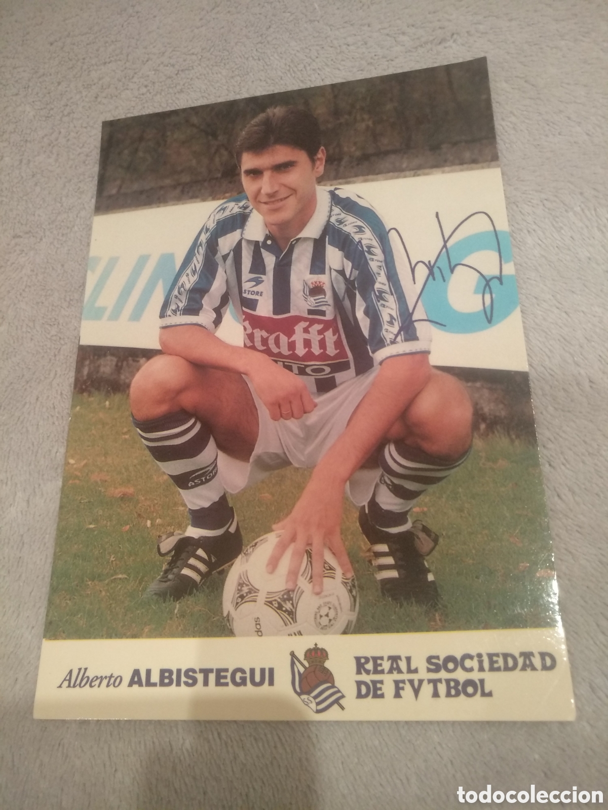 Colecionismo desportivo: Postal Albistegui Real Sociedad