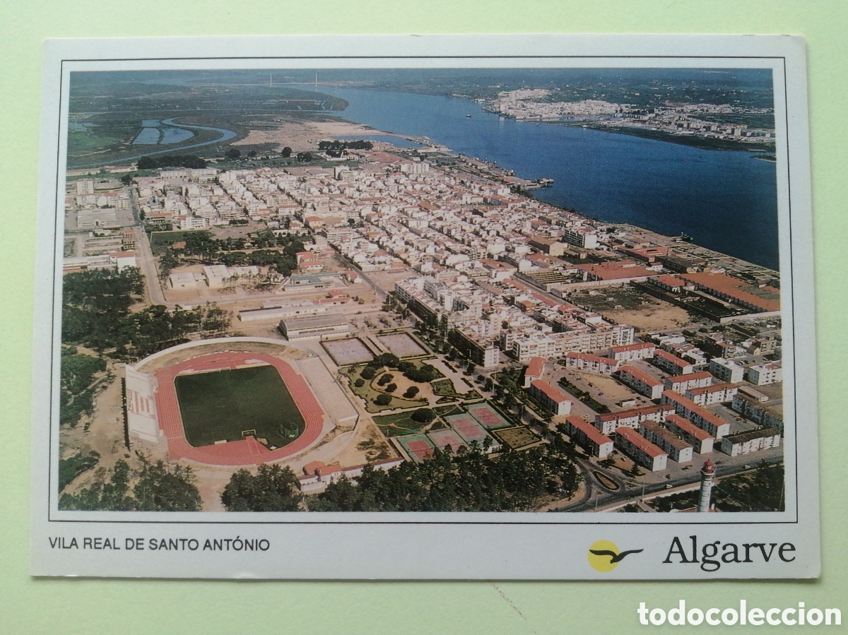 Coleccionismo deportivo: Postal Estadio de Vila Real de Santo Antonio (Portugal)