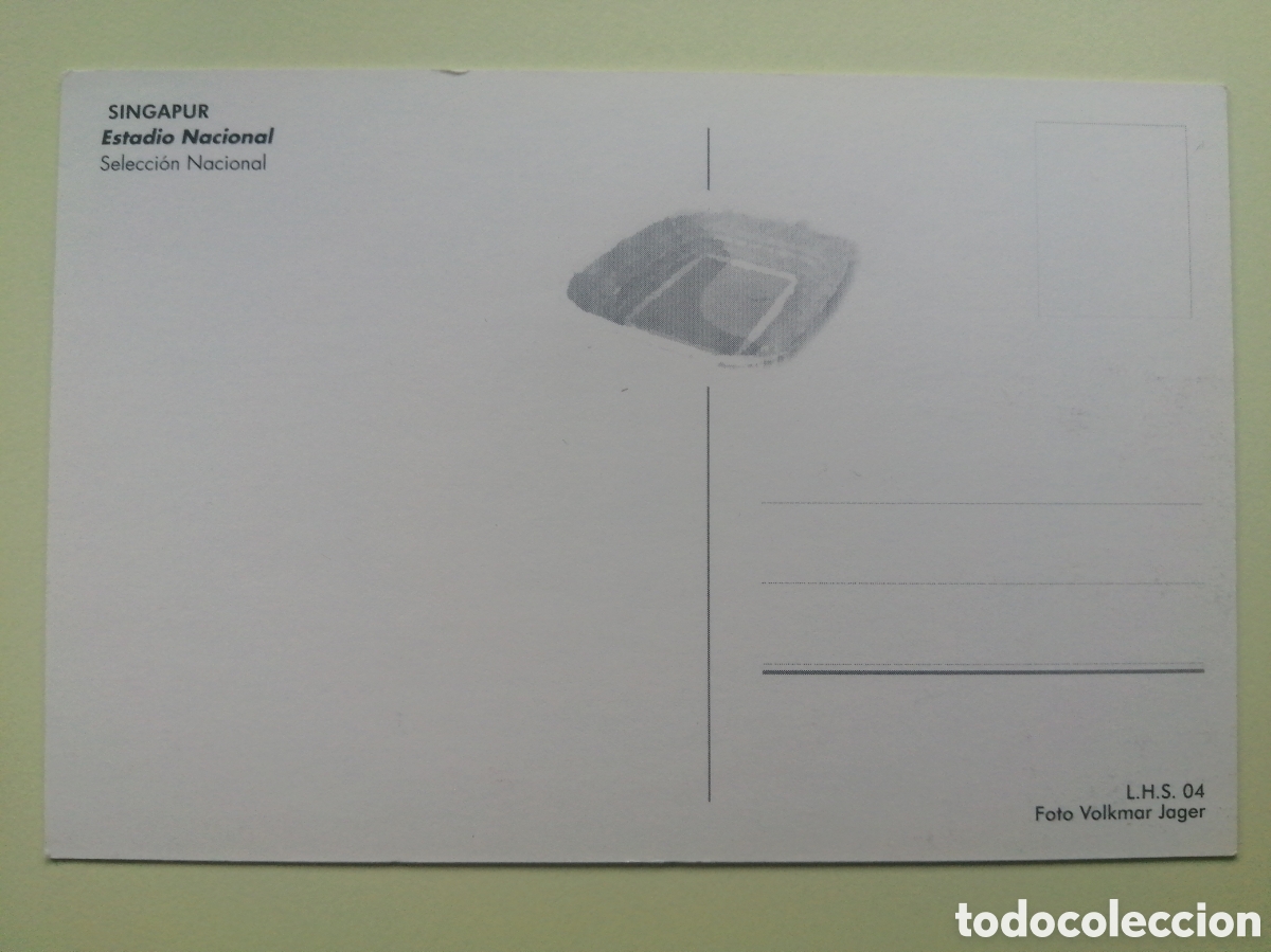 Coleccionismo deportivo: Postal Estadio Nacional, Singapur - Foto 2