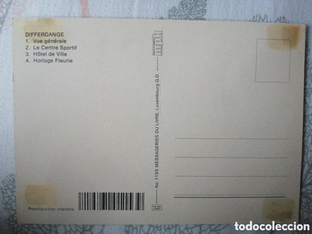Coleccionismo deportivo: Postal Estadio Centre Sportif,Differdange, Luxemburgo - Foto 2