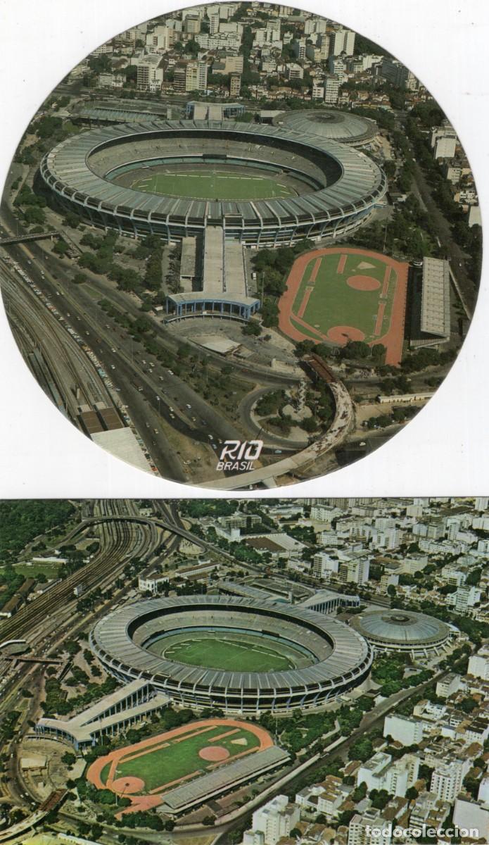 Coleccionismo deportivo: ESTADIO MARACAN&Aacute;. BRASIL. 2 POSTALES - Foto 1