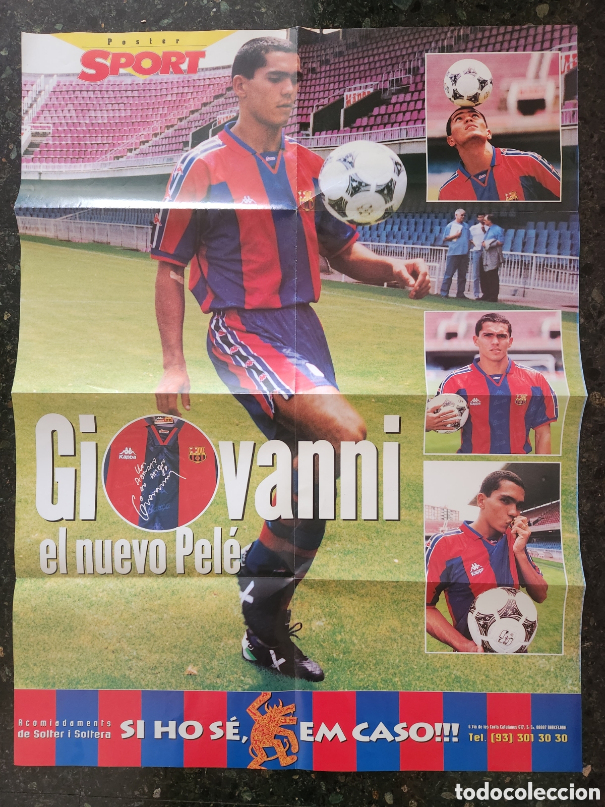 Colecionismo desportivo: Poster FCB Bar&ccedil;a Giovanni Sport 1996