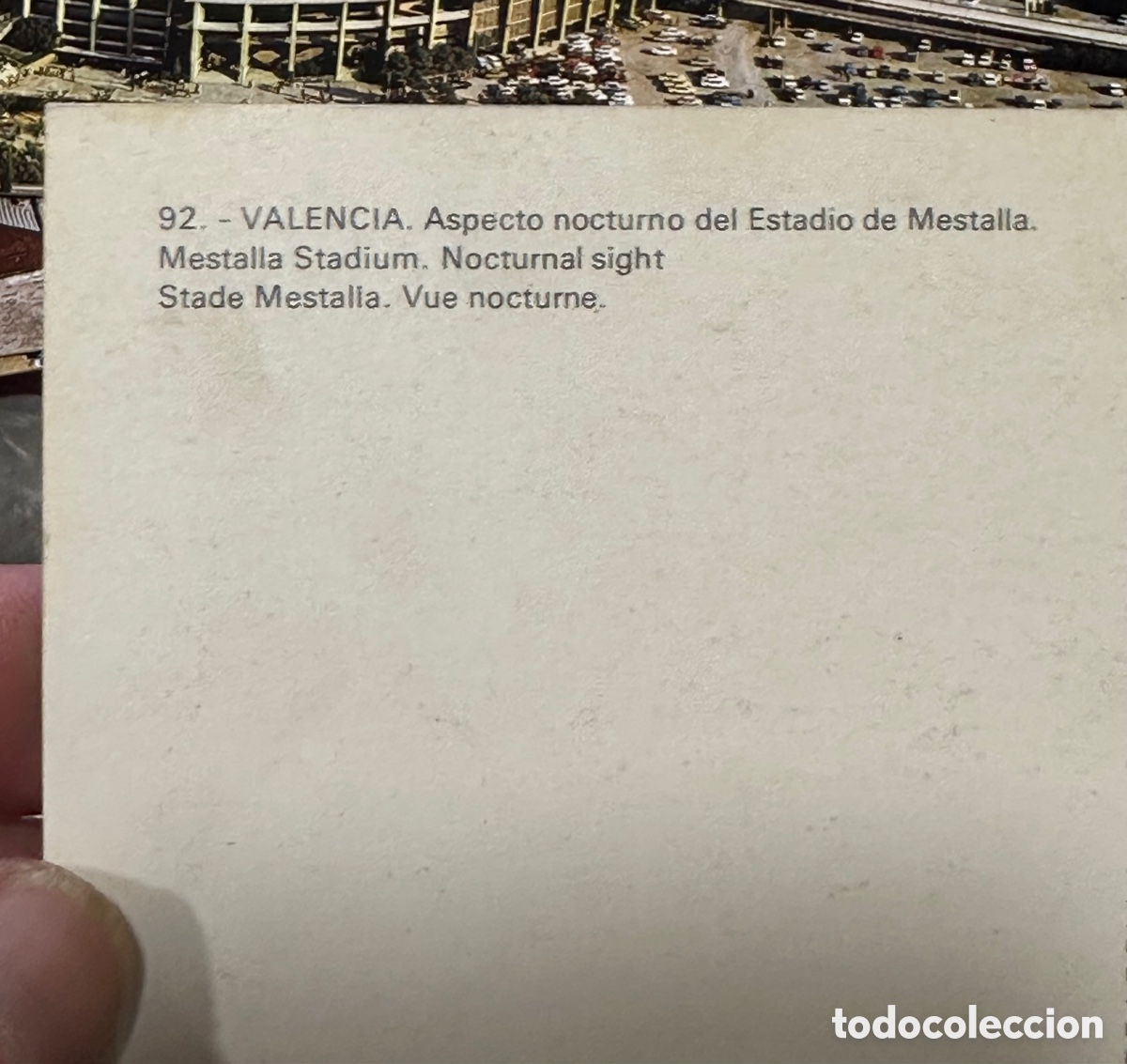 Coleccionismo deportivo: Antigua postal del estadio de Mestalla - Foto 3