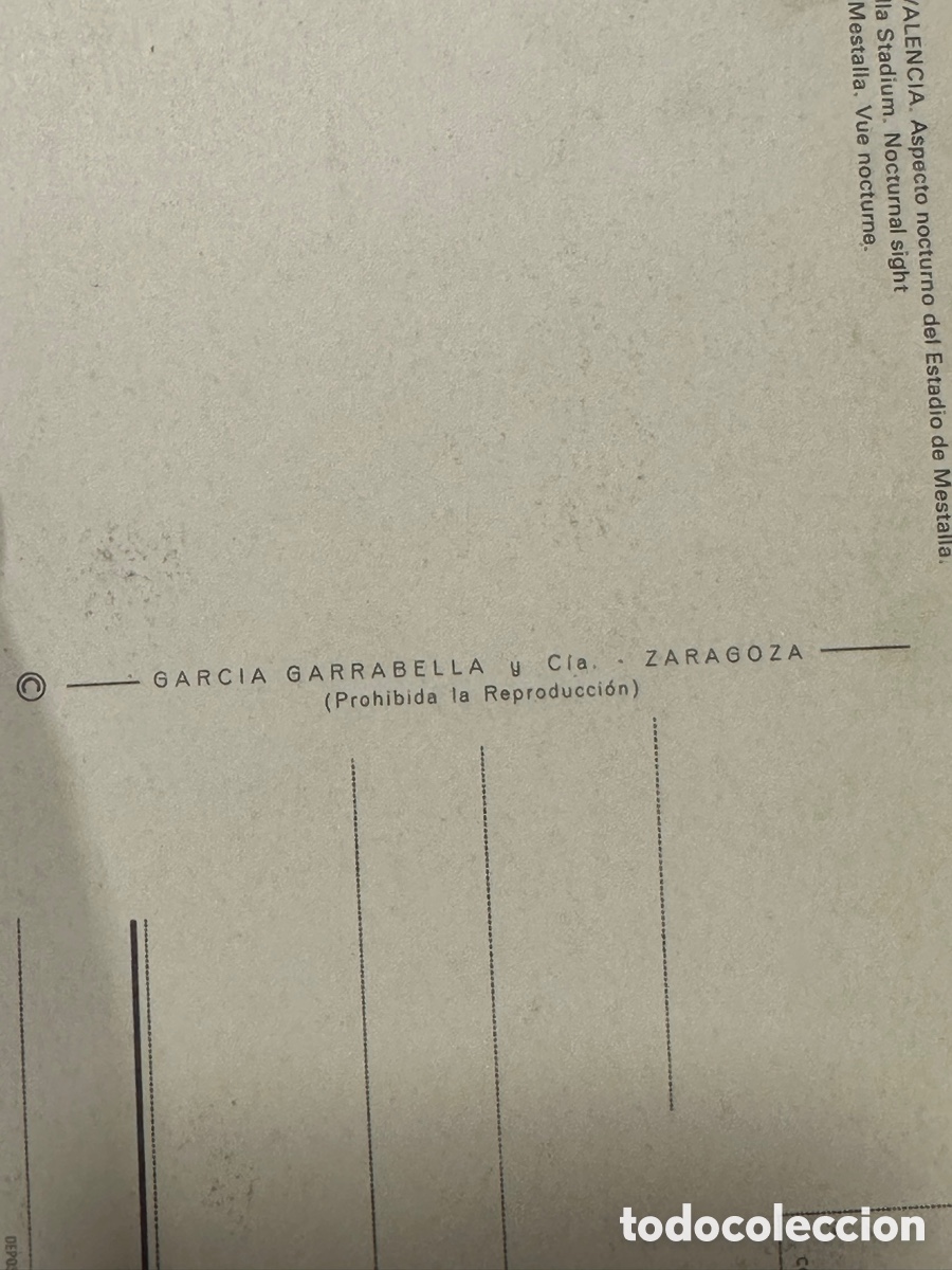 Coleccionismo deportivo: Antigua postal del estadio de Mestalla - Foto 4
