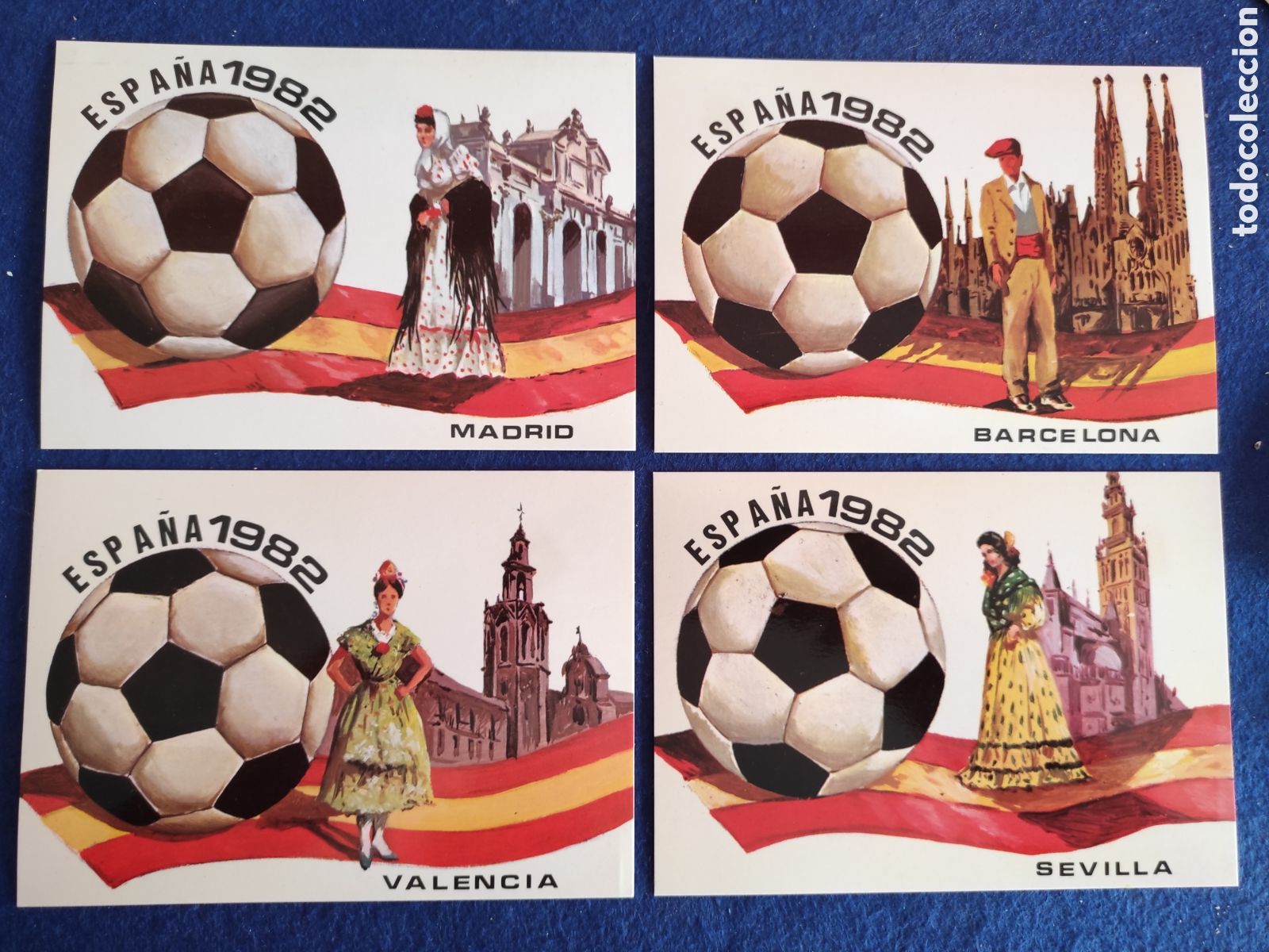 Colecionismo desportivo: 11 POSTALES DEL MUNDIAL DE F&Uacute;TBOL ESPA&Ntilde;A 82 1982. TODAS LAS SEDES, COLECCI&Oacute;N COMPLETA