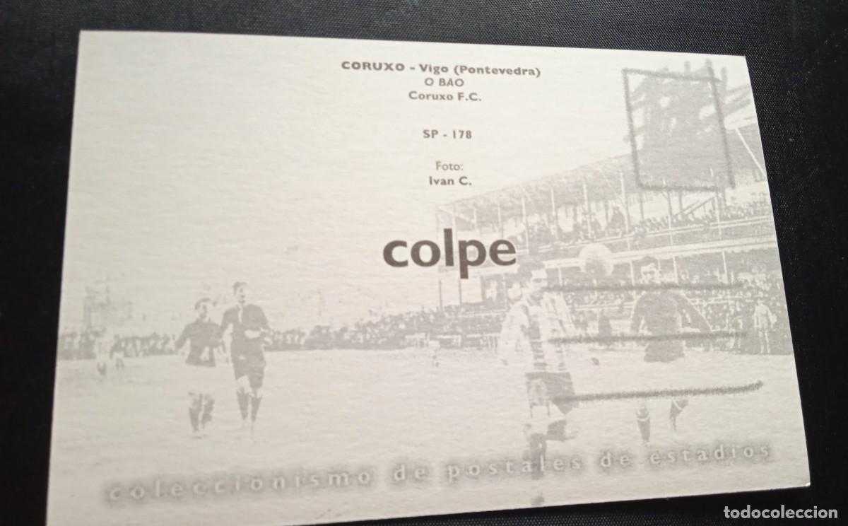 Coleccionismo deportivo: Postal del estadio municipal de Cacheiras (Coru&ntilde;a). COLPE. - Foto 2