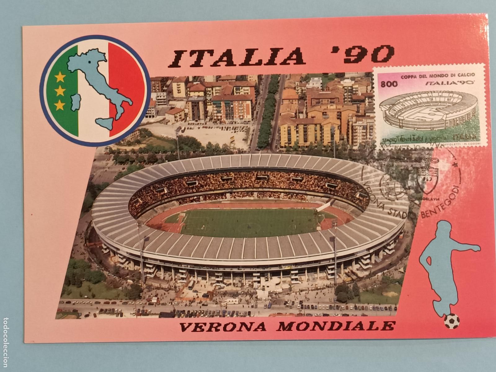 Coleccionismo deportivo: POSTAL VERONA ITALIA 90 - Foto 1
