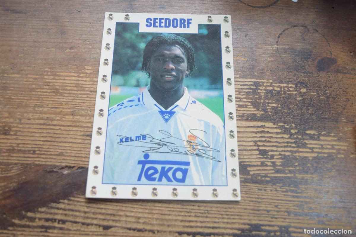 Coleccionismo deportivo: Postal de Seedorf, Real Madrid, autografo impreso - Foto 1