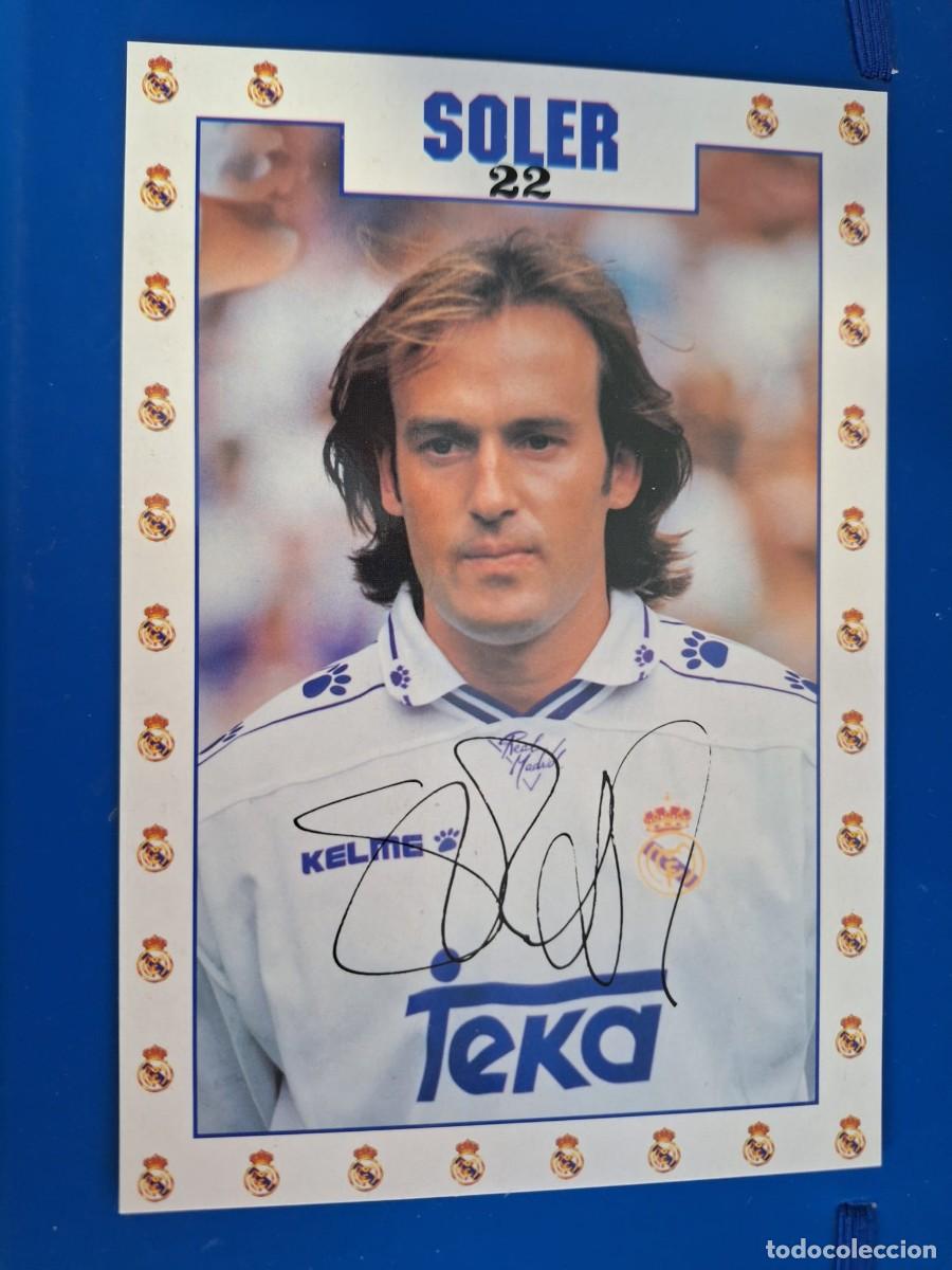 Coleccionismo deportivo: Postal Soler Real Madrid 95 96 1995 1996 - Foto 1