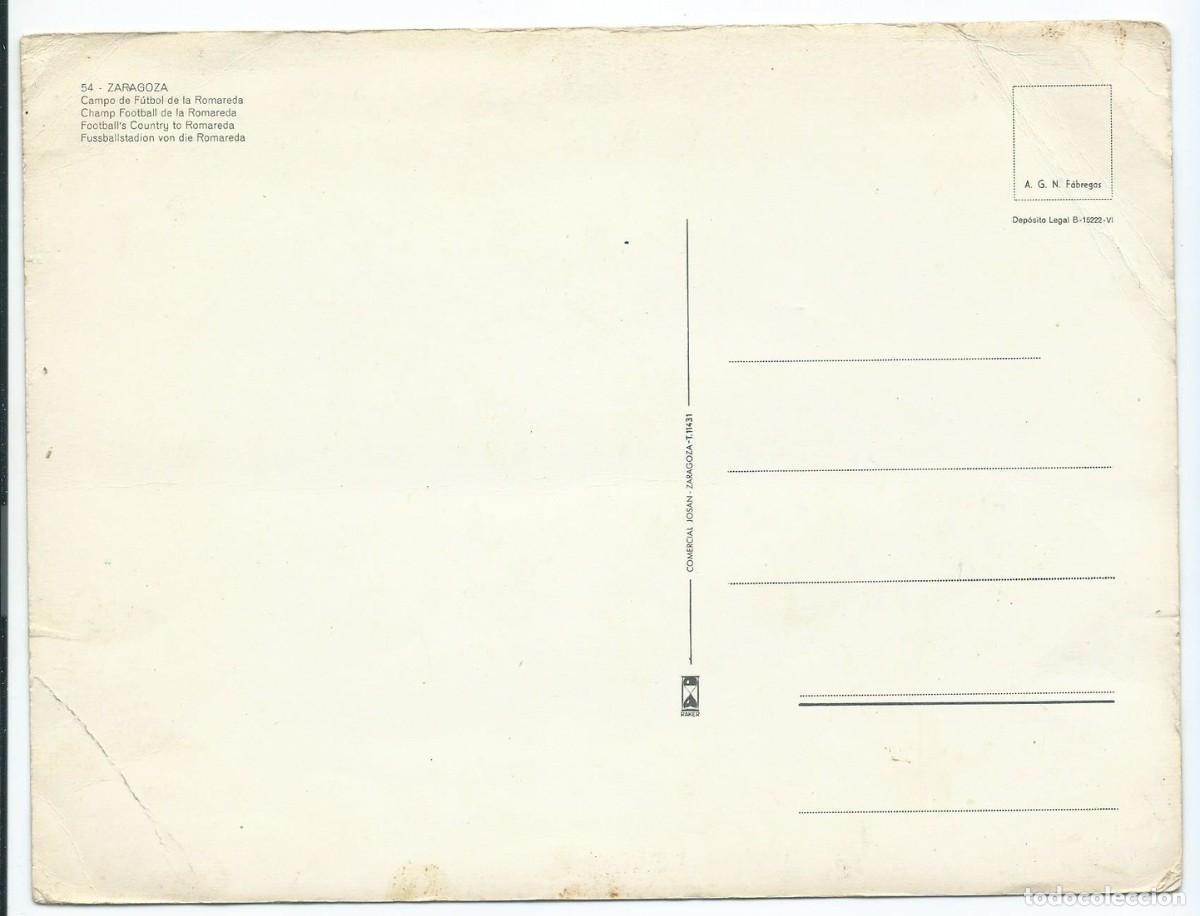 Coleccionismo deportivo: ESTADIO - STADIUM - STADE - STADIO - STADION .- &rdquo; LA ROMAREDA &rdquo;.- ZARAGOZA - Foto 2