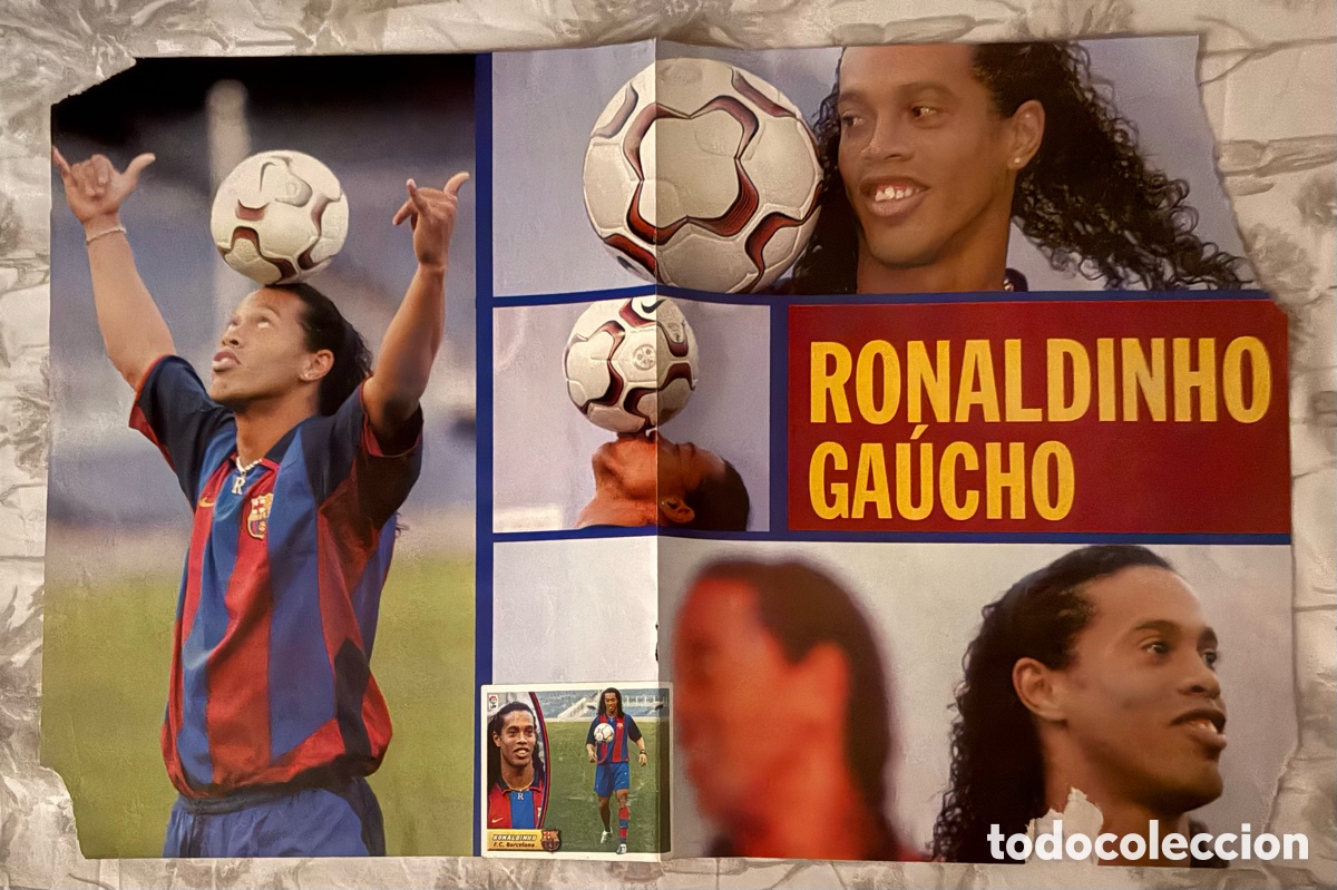 Coleccionismo deportivo: P&oacute;ster Ronaldinho 2003-04 - Foto 1