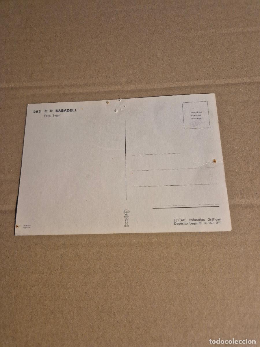Coleccionismo deportivo: POSTAL C. D. SABADELL FOTO SEGUI SIN CIRCULAR - Foto 2