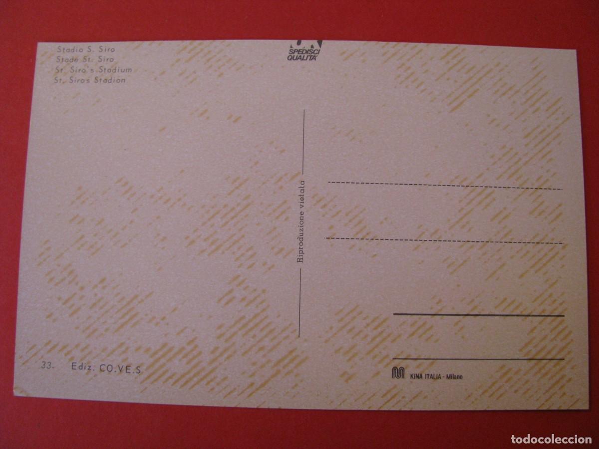 Coleccionismo deportivo: POSTAL DE ITALIA. SIRO, ESTADIO. DEFECTO. - Foto 2