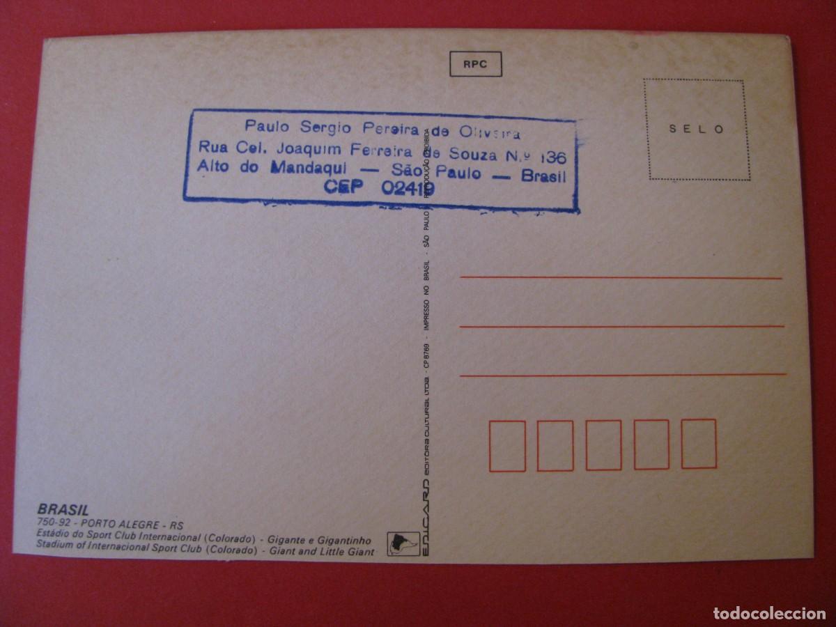 Coleccionismo deportivo: POSTAL DE BRASIL. PORTO ALEGRE. ESTADIO. - Foto 2