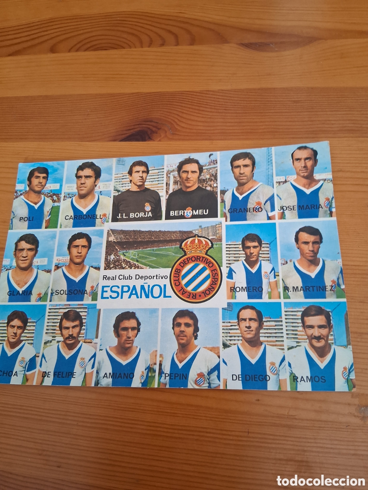 Coleccionismo deportivo: RCD ESPANYOL. Postal 21 x15 cm. - Foto 1