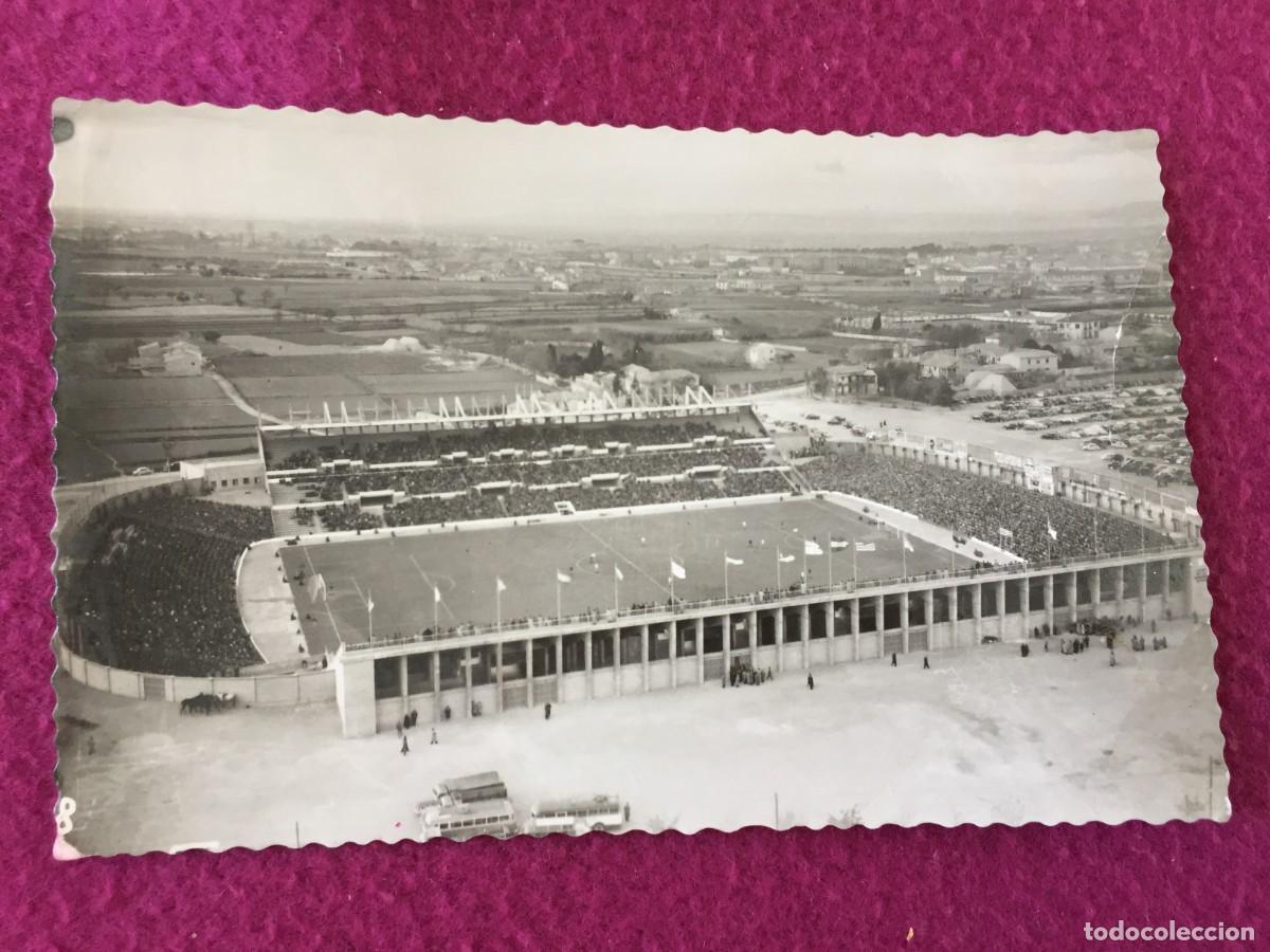 Coleccionismo deportivo: ANTIGUA POSTAL DE ZARAGOZA-ESTADIO DE LA ROMAREDA