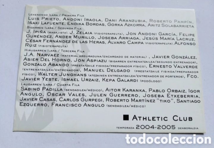 Coleccionismo deportivo: Postal Athletic Club de Bilbao - Foto 2
