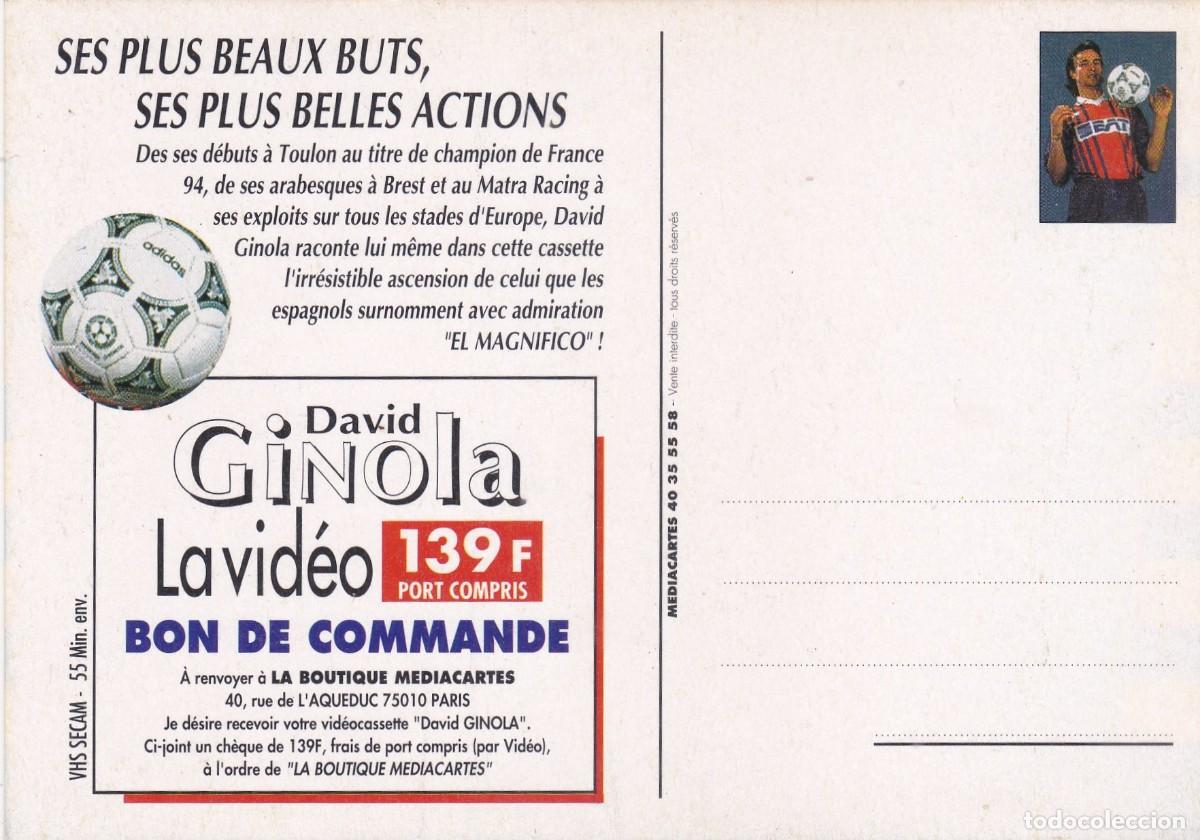 Coleccionismo deportivo: DAVID GINOLA. PSG. PARIS SAINT GERMAIN - Foto 2