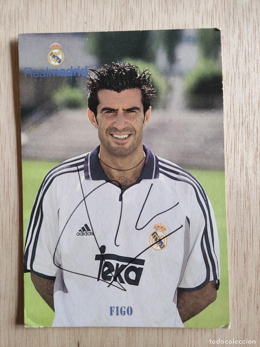 Coleccionismo deportivo: POSTAL FIGO REAL MADRID - Foto 1