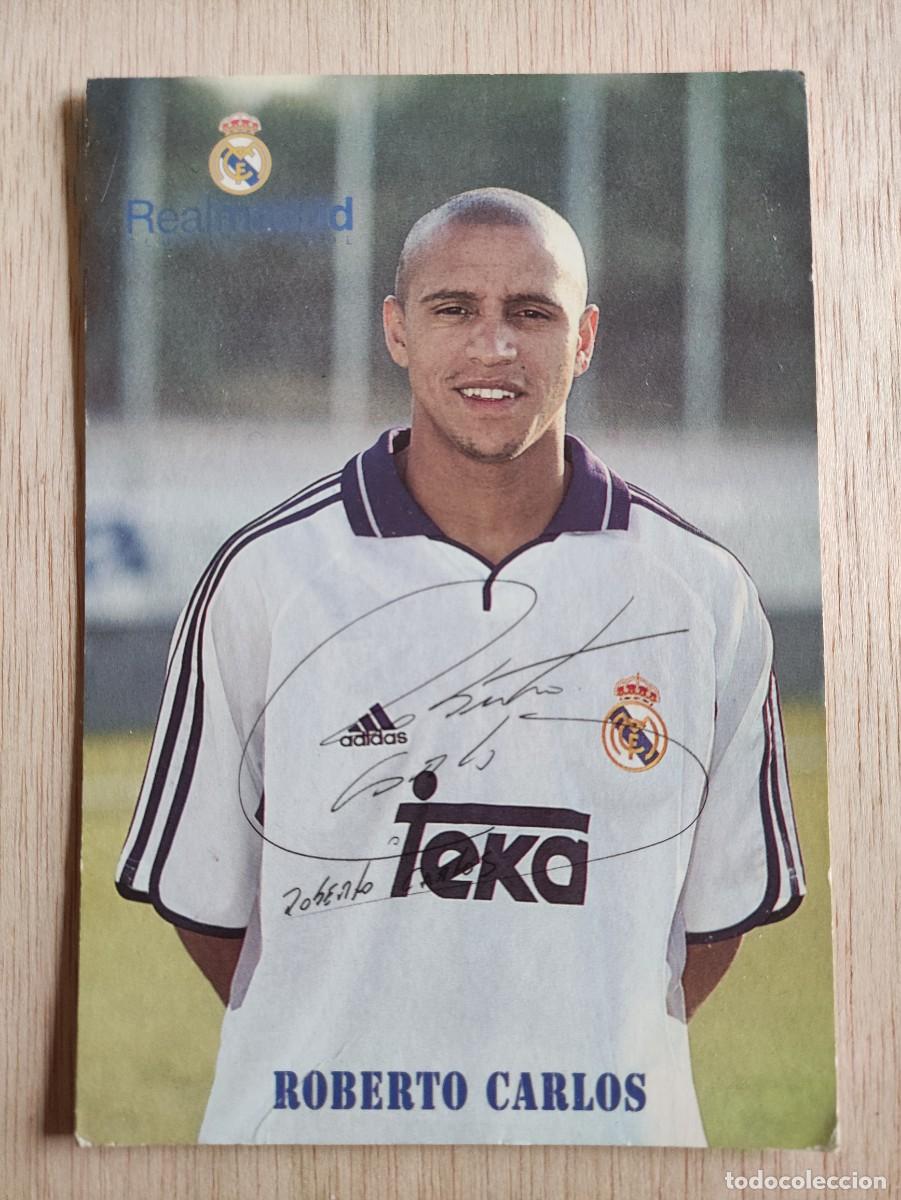 Coleccionismo deportivo: POSTAL ROBERTO CARLOS REAL MADRID - Foto 1