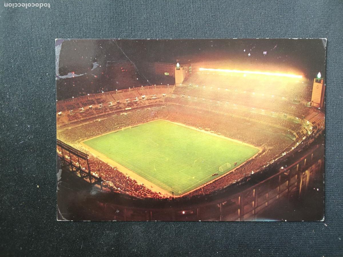 Coleccionismo deportivo: Postal de estadio de f&uacute;tbol del Real Madrid