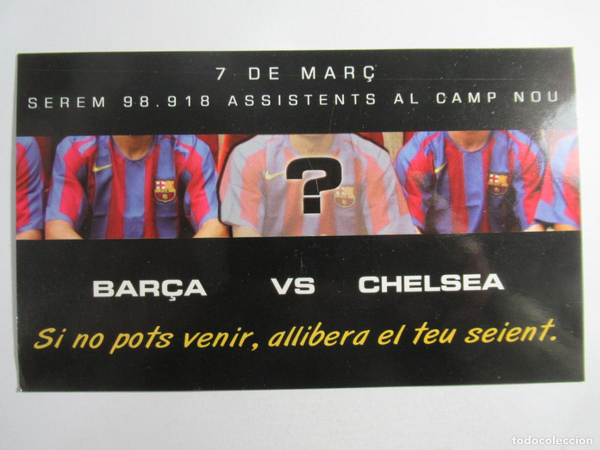 Coleccionismo deportivo: Postal Bar&ccedil;a vs Chelsea - Foto 1