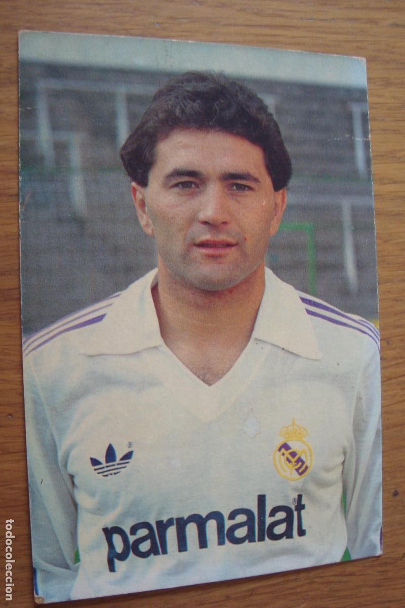Coleccionismo deportivo: ANTIGUA POSTAL RAFAEL GORDILLA REAL MADRID C. FUTBOL. PARMALAT. 1985