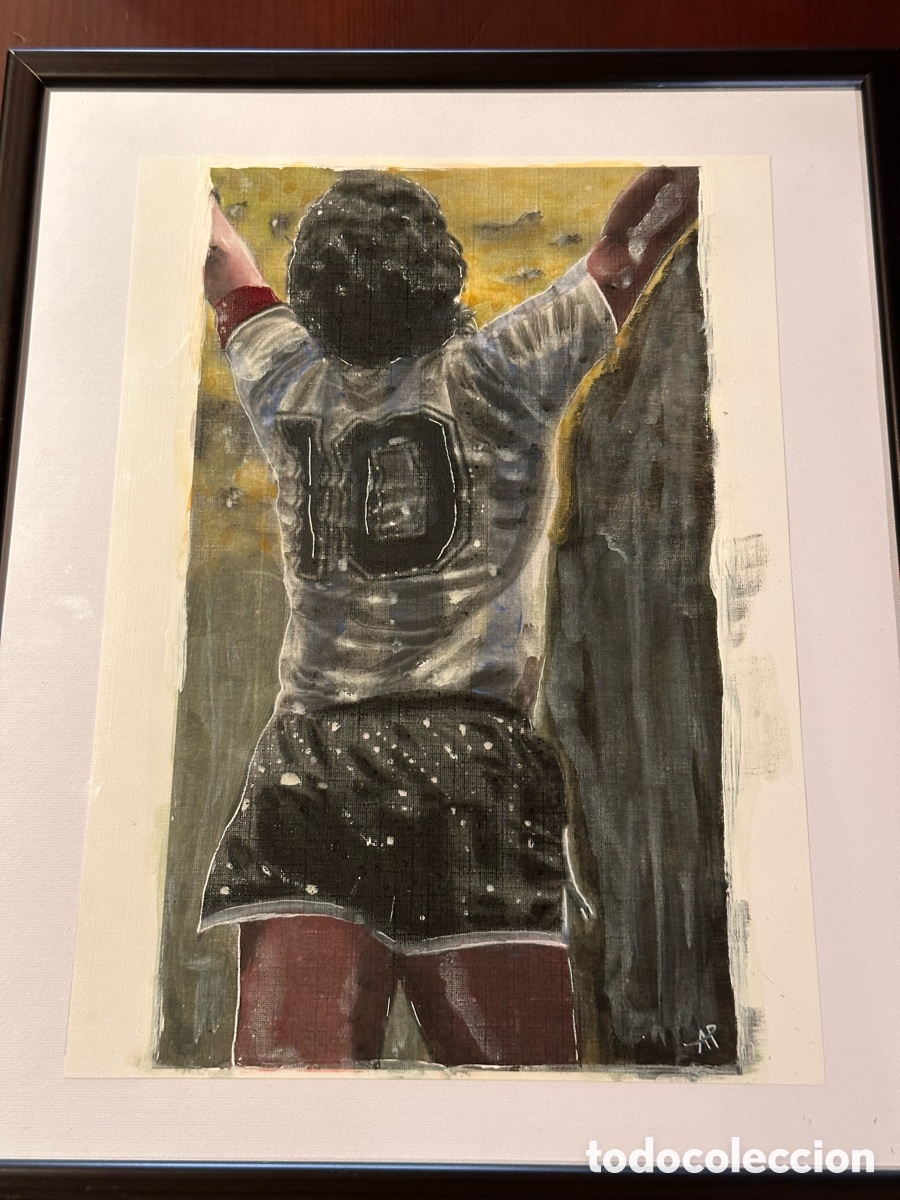 Coleccionismo deportivo: Dibujo Maradona ( Antonio Placido )