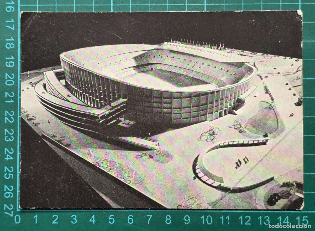 Sammelleidenschaft Sport: Postal Maqueta del Nuevo Campo de F&uacute;tbol del CF Barcelona - Bar&ccedil;a Cul&eacute; Camp Nou Estadio