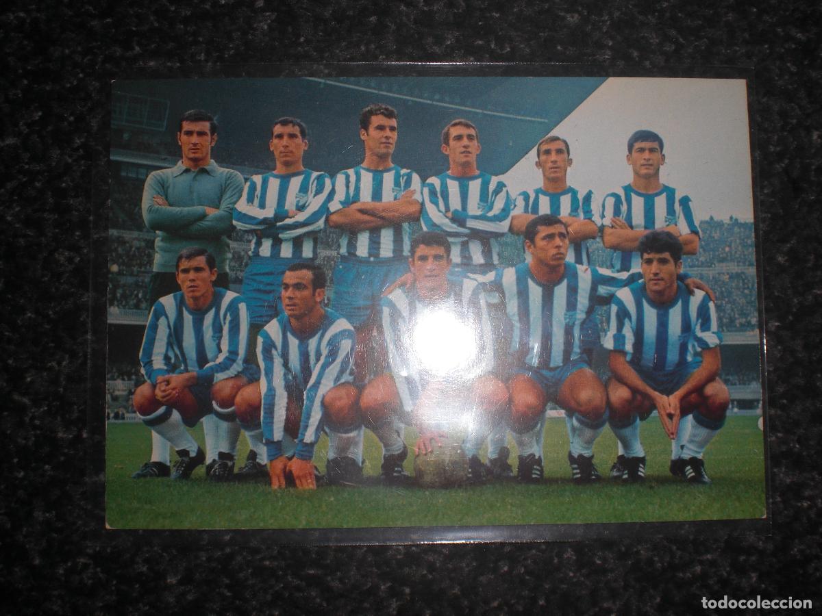 Coleccionismo deportivo: POSTAL CD M&Aacute;LAGA TEMPORADA 1968/69