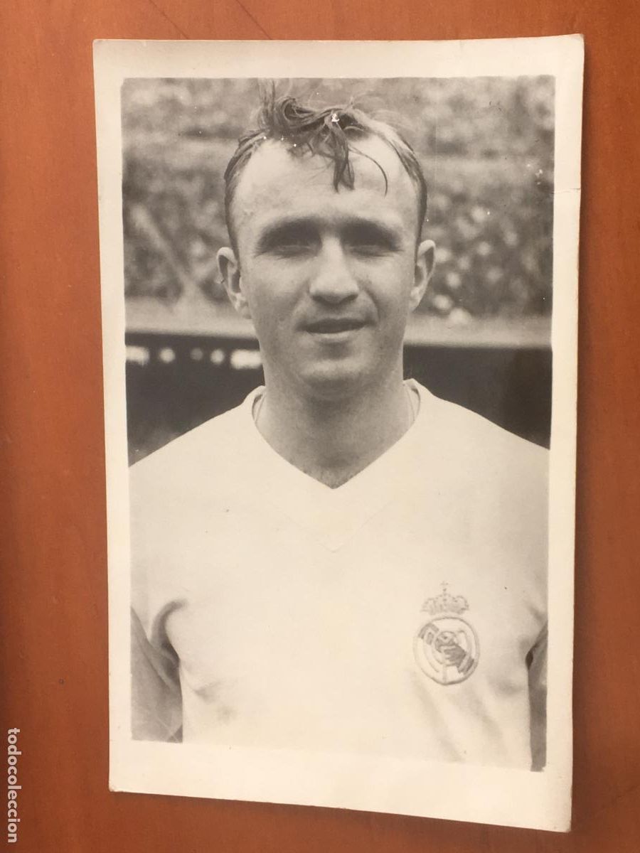 Coleccionismo deportivo: santamaria real madrid postal original antigua