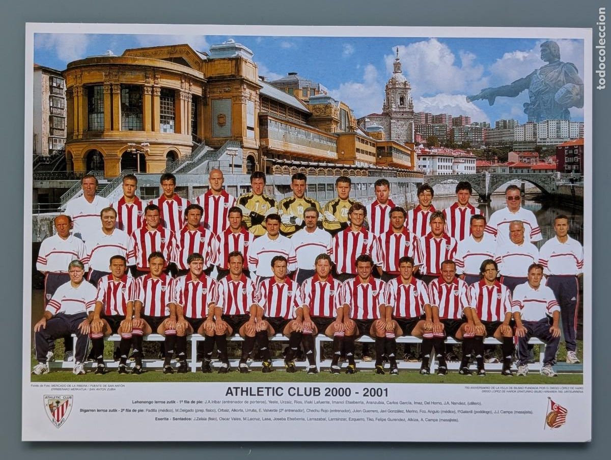 Coleccionismo deportivo: FUTBOL TARJETON ATHLETIC CLUB BILBAO 2000-2001 2000/01 VALVERDE ENTRENADOR ROJO VIZCAYA GUGGENHEIM