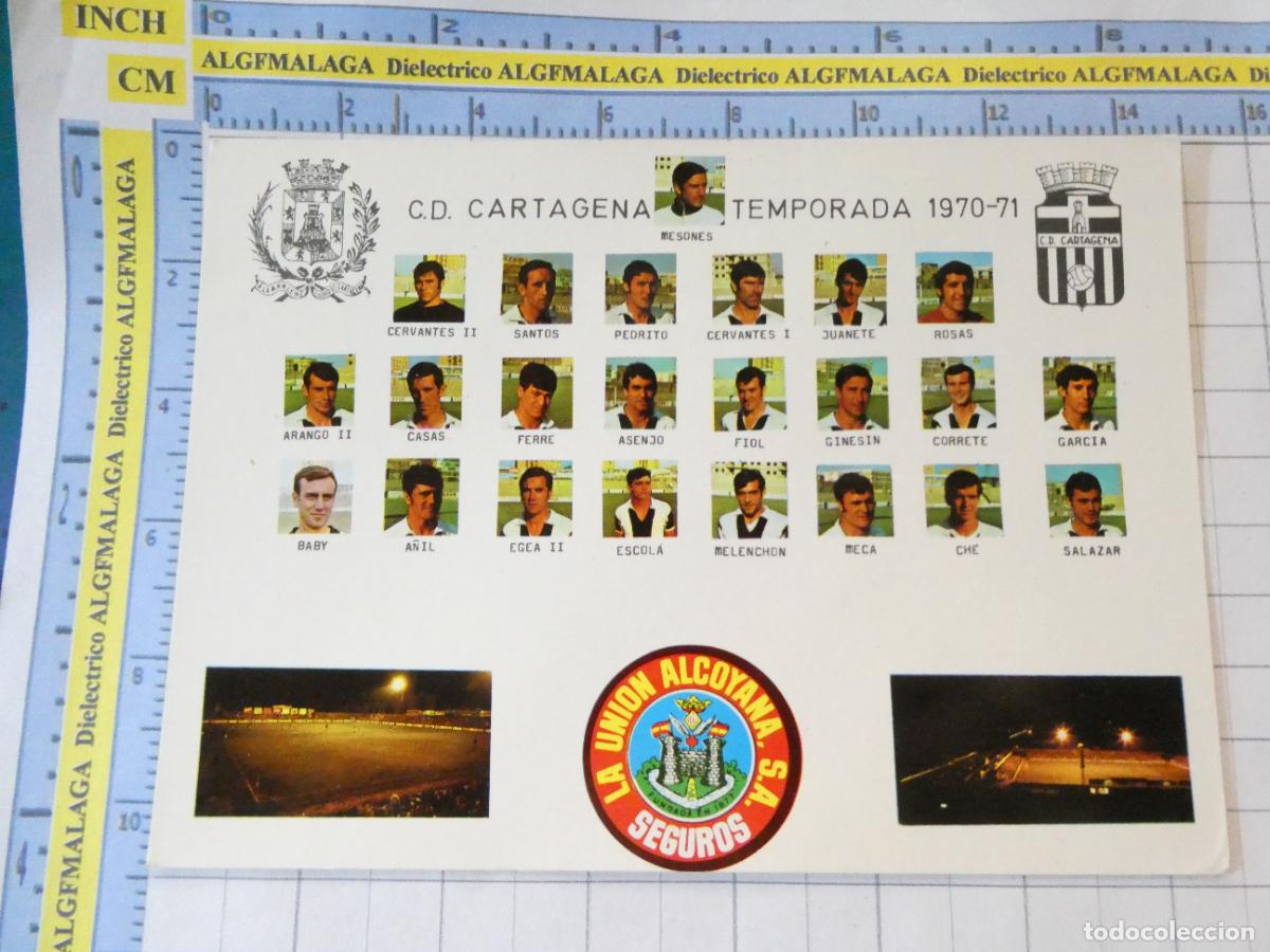 Coleccionismo deportivo: POSTAL ESTADIO CAMPO DE F&Uacute;TBOL. A&Ntilde;O 1970 CD CARTAGENA MURCIA TEMPORADA 70 71 ALCOYANA SEGUROS. 2252