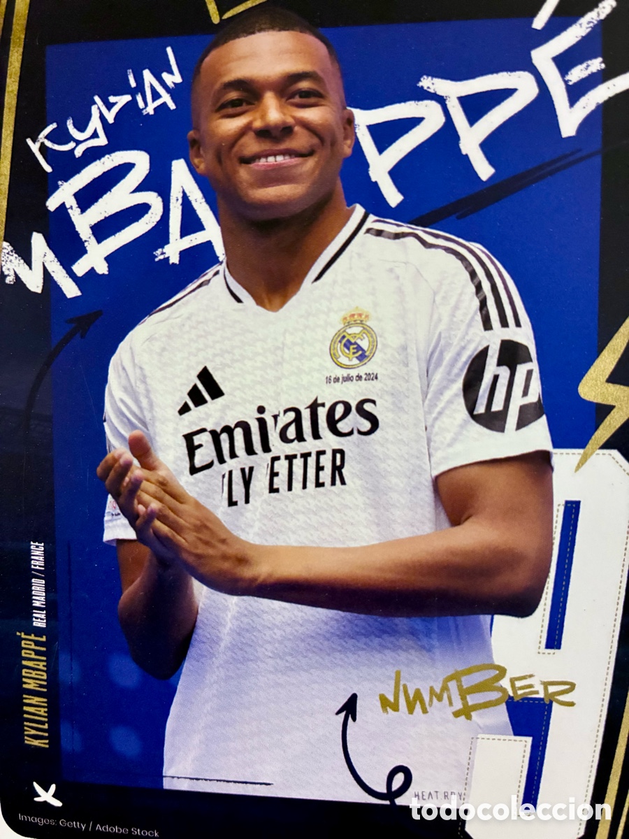 Coleccionismo deportivo: KYLIAN MBAPP&Eacute; - POSTAL (11 x 14 cms) - R. MADRID/ FRANCIA-